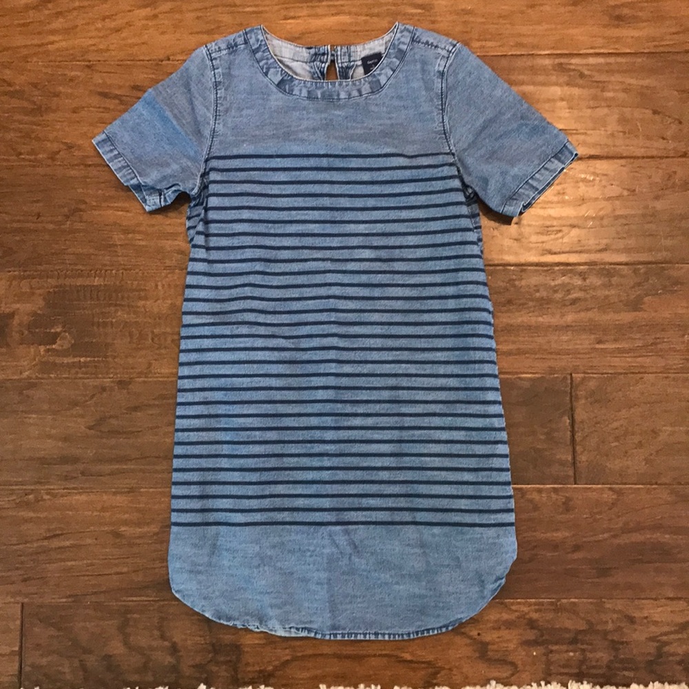 Gap denim striped dress